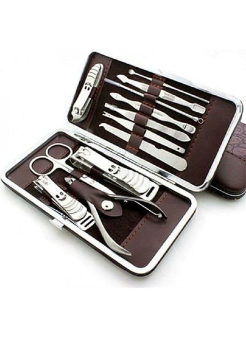 Twox 12 Piece Manicure & Pedicure Set with Bag 