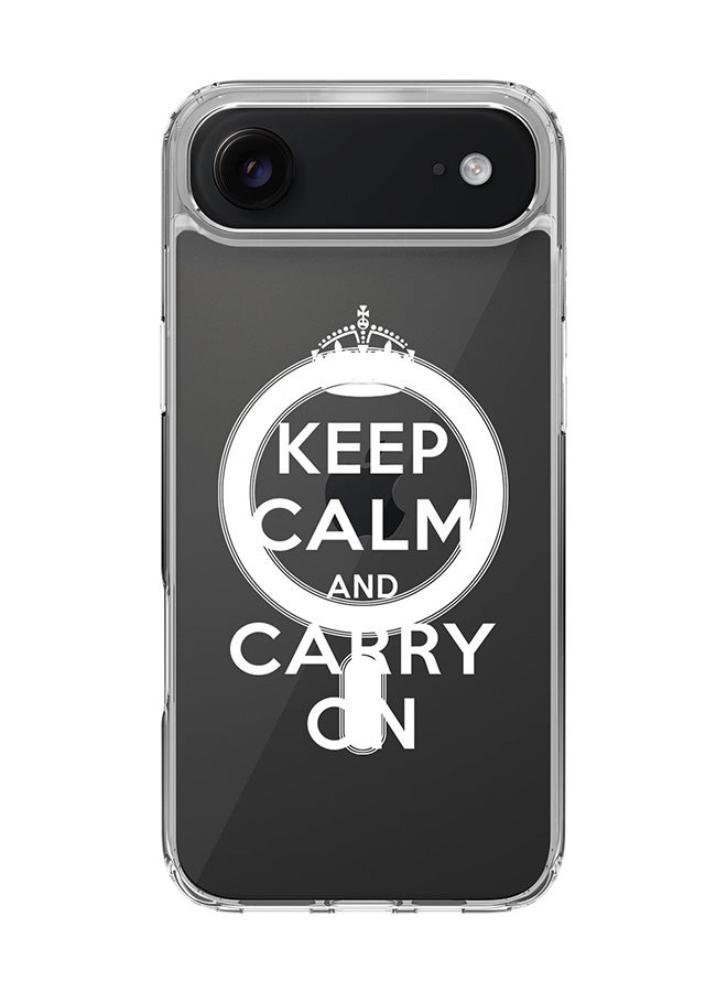 Stylizedd Classic Clear MagSafe Case for iPhone 17 Air , Hybrid Soft Case Flexible Edges Anti Drop TPU PC Gel Thin Transparent Cover [ Designed for iPhone 17 Air ] - Keep calm and carry on