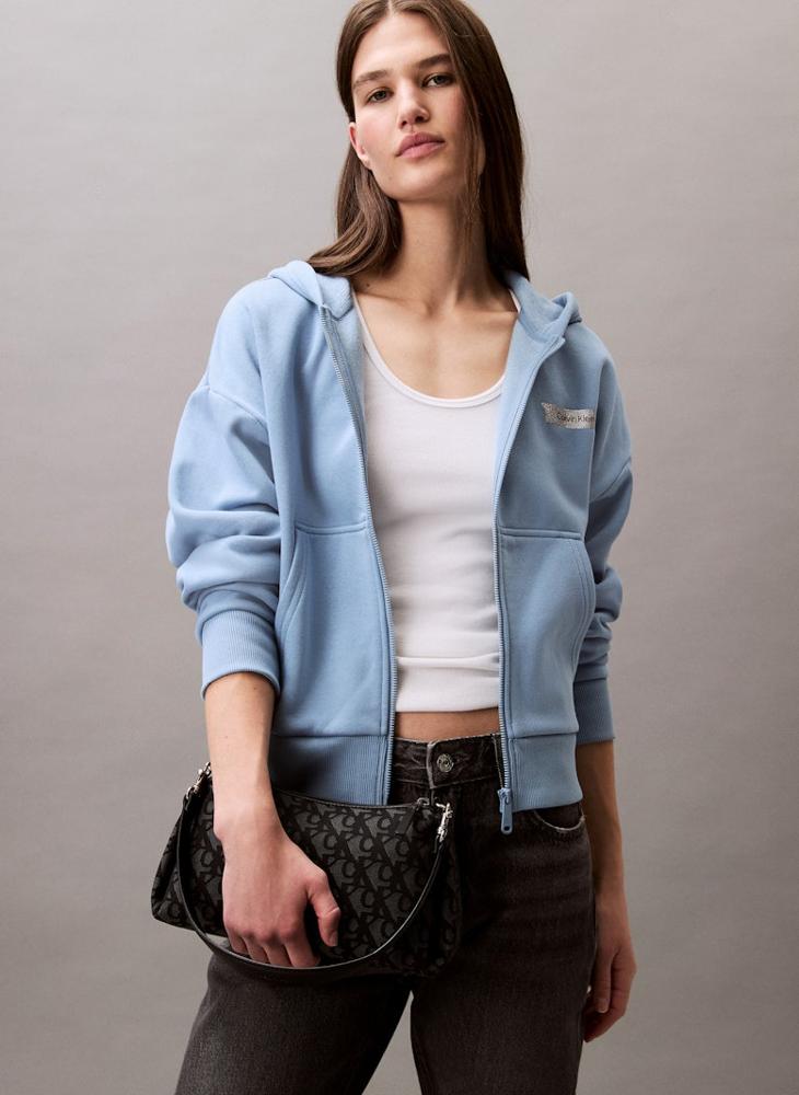 كالفن كلاين جينز حقيبة كتف بسحاب وتفاصيل شعار - Image 1