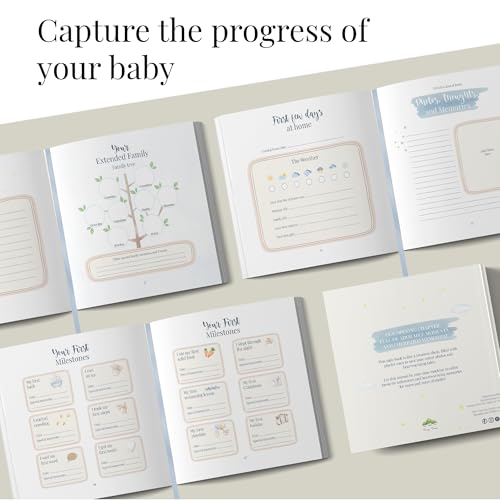 Tiny Trees® Baby Memory Book - My First Year Baby Diary I 51 Pages - Gift for Baby Showers - Parent's Diary for Expectant Mothers, Fathers, and Families | Milestones & Monthly Celebrations - Image 4