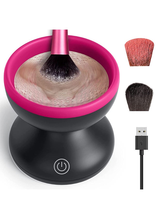 Generic Makeup Brush Cleaner,Self-Cleaning Makeup Brushes,Portable Usb,Rotary Cleaning Tool For All Sizes Of Beauty Makeup Sets Black  - Image 1