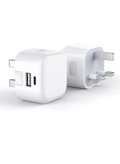 ELTRAZONE Galaxy A04 / A04s / A04 Core USB C Charger Plug 20W Dual Port USB C Fast Charger PD&QC 3.0 USB C Charging Plug Power Delivery Wall Adapter For Samsung Galaxy A04 / A04S / A04 Core (WHITE)  - Image 3
