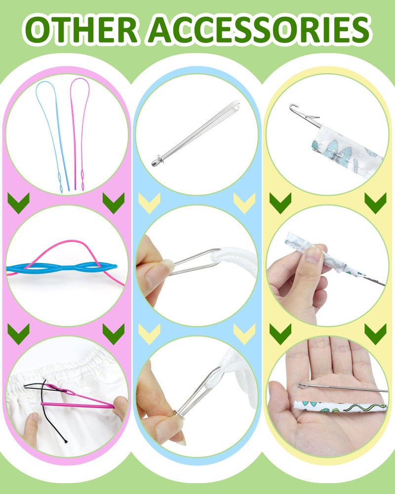 FIVEIZERO Drawstring Threader Tool Set - Loop Turner Sewing Tool for Easy Hoodie, Jacket, and Pants Threading, Bodkin Sewing Tool for Drawstrings and Cords - Image 5