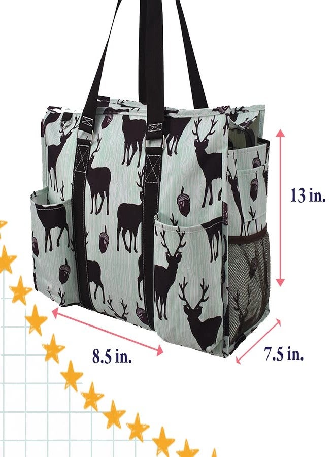 NGIL Zip-Top Tote Bag with Exterior Pockets for Working Women, Nurses, and Moms, Design in USA (Volleyball-Black) - Image 5