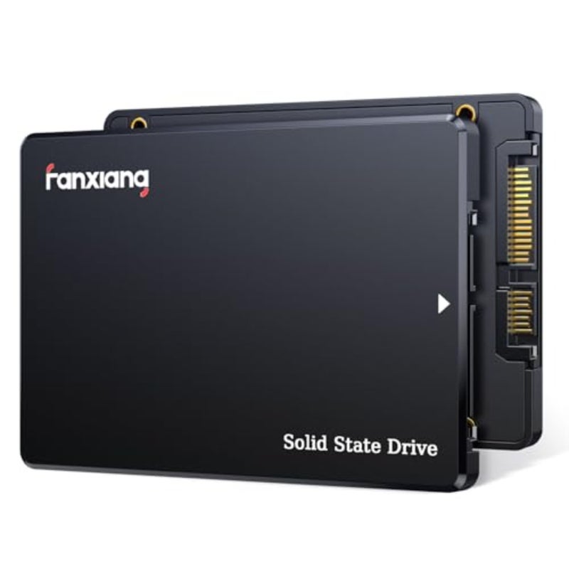 تطبيق SSD داخلي للكمبيوتر المحمول والكمبيوتر الشخصي، 3D NAND مع ذاكرة تخزين مؤقت SLC، أسود، سرعة قراءة تصل إلى 530 ميجابايت/ثانية، سمك 7 مم، واجهة SATA III 6 جيجابايت/ثانية - Image 1