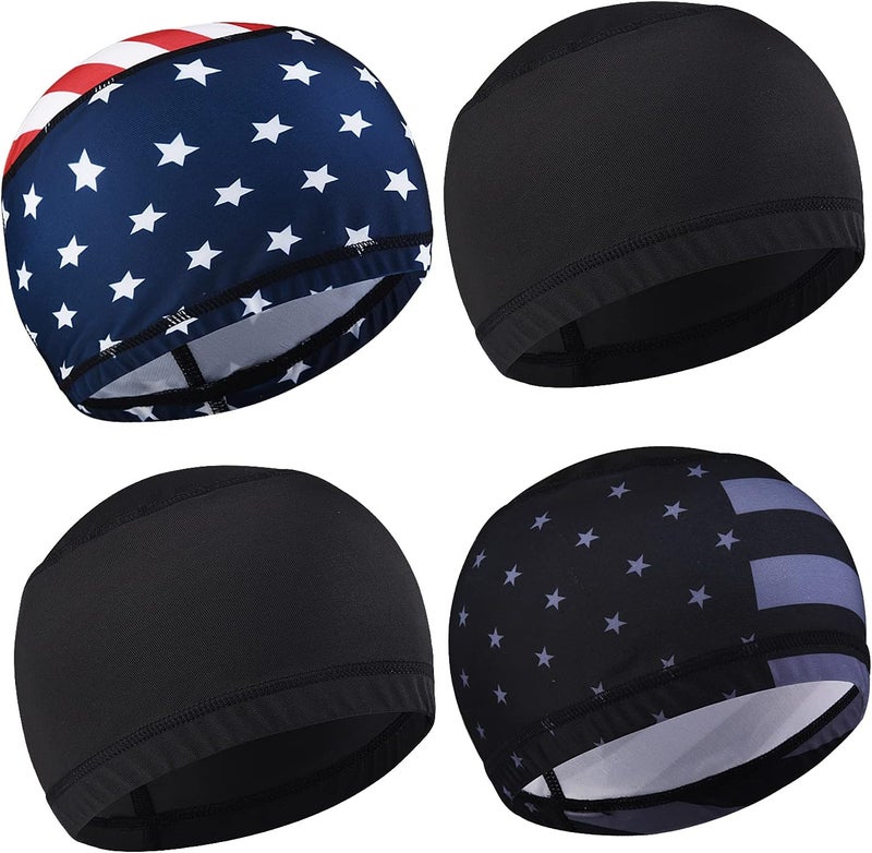 vidsel Skull Cap Helmet Liner Hard Hat Liner Running Beanie Head Wrap Bicycle Football Sweat Wicking Cycling Caps for Men Women - Image 1