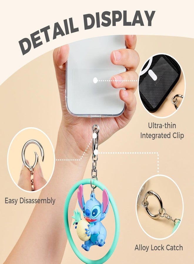 ميني سو سلسلة مفاتيح مينيسو ستيتش، مجسم شخصية ستيتش، تعليقة لطيفة للحقائب، صغيرة (خضراء) - Image 3