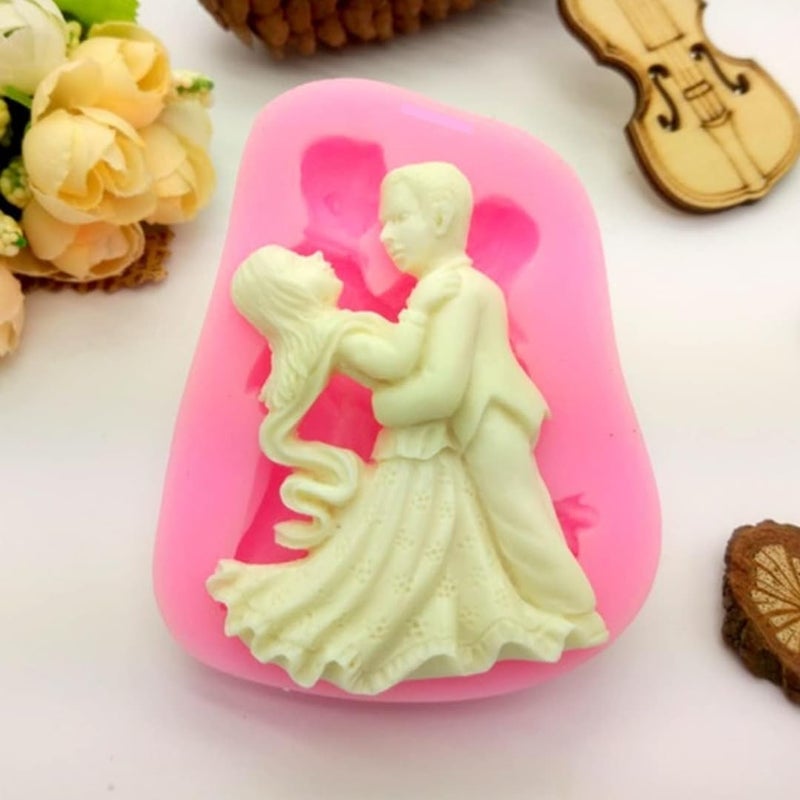 LEGACYCART 2 PCS Dancing Couple Fondant Mould and 1 PC 8 Cavity Heart for Chocolate Cupcake Candy Cake Pastry Jelly Cookie Soap Crayon Melt Ice Cube Candle Fondant Pack of 3 - Image 3