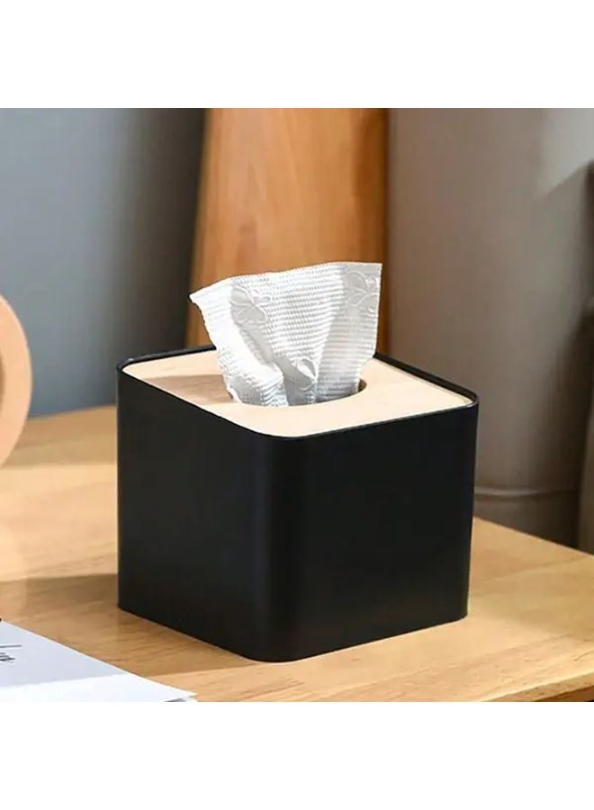 صندوق مناديل ورقية أبيض مربع مع غطاء موزع مناديل فردي أو مزدوج للحمام والمطبخ - Image 3