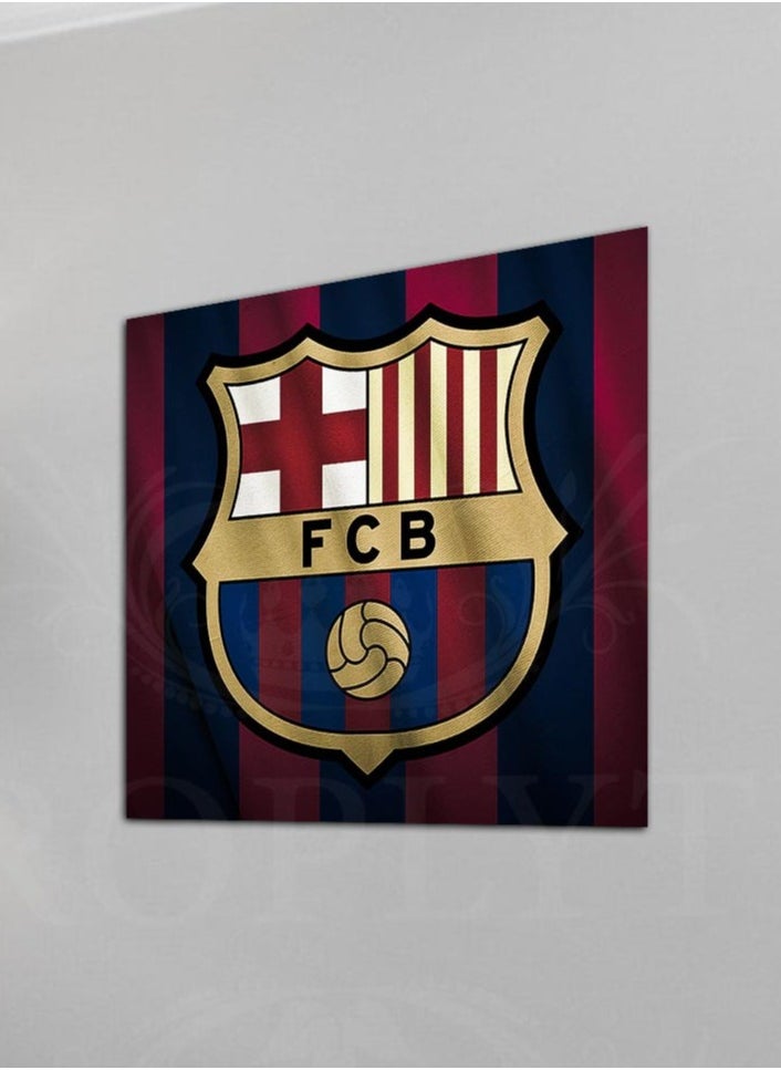 Droplyte - FC Barcelona Football Team Logo Decorative Wall Art Wall Decor Card Board Home Decor for Living Room, Drawing Room, Office Room and Bedroom 30CM x 30CM - Image 1