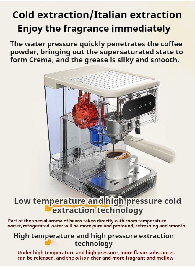 M MIAOYAN The new important coffee machine provides a small American milk bubble machine semi -automatic coffee machine coffee machine, a multi -function Italian coffee machine  - Image 4