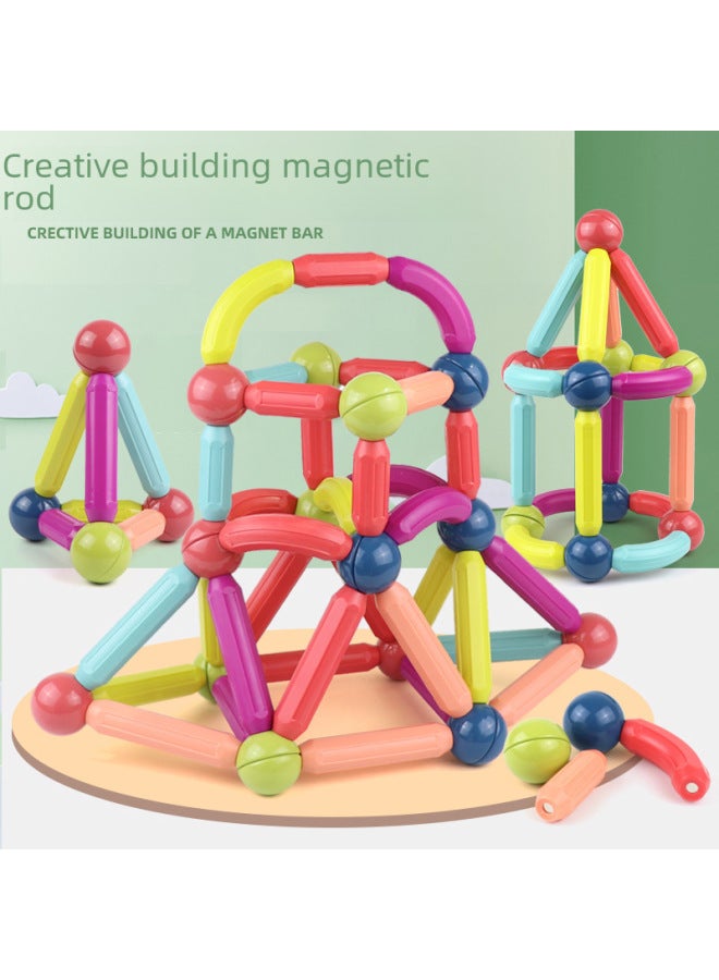 Loquat Educational Magnetic Rods Building Blocks Toys For Toddlers Age 2-3 Large Particles Baby Early Education Boys Girls-Specifications:36-piece Set 【storage Box】】 - Image 2