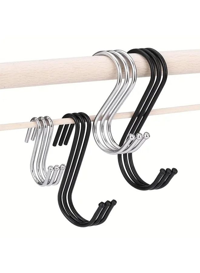 10 قطع خطافات S معدنية مثبتة على الحائط للمطبخ، خزانة الملابس، الحمام، الستائر، أدوات التخزين - Image 5