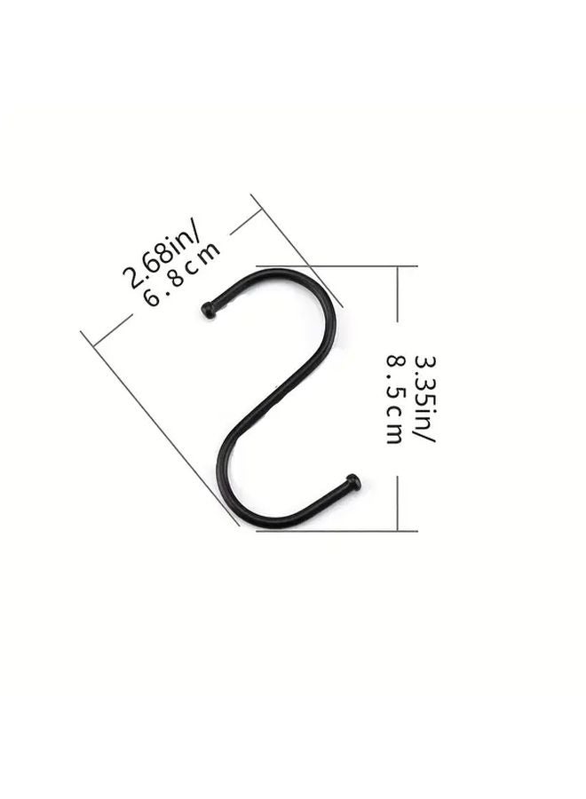 10 قطع خطافات S معدنية مثبتة على الحائط للمطبخ، خزانة الملابس، الحمام، الستائر، أدوات التخزين - Image 4