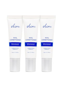 Elon Lanolin-Rich Nail Conditioner, Strengthens Nails & Protects Cuticles (10g tube, 3 Pack)