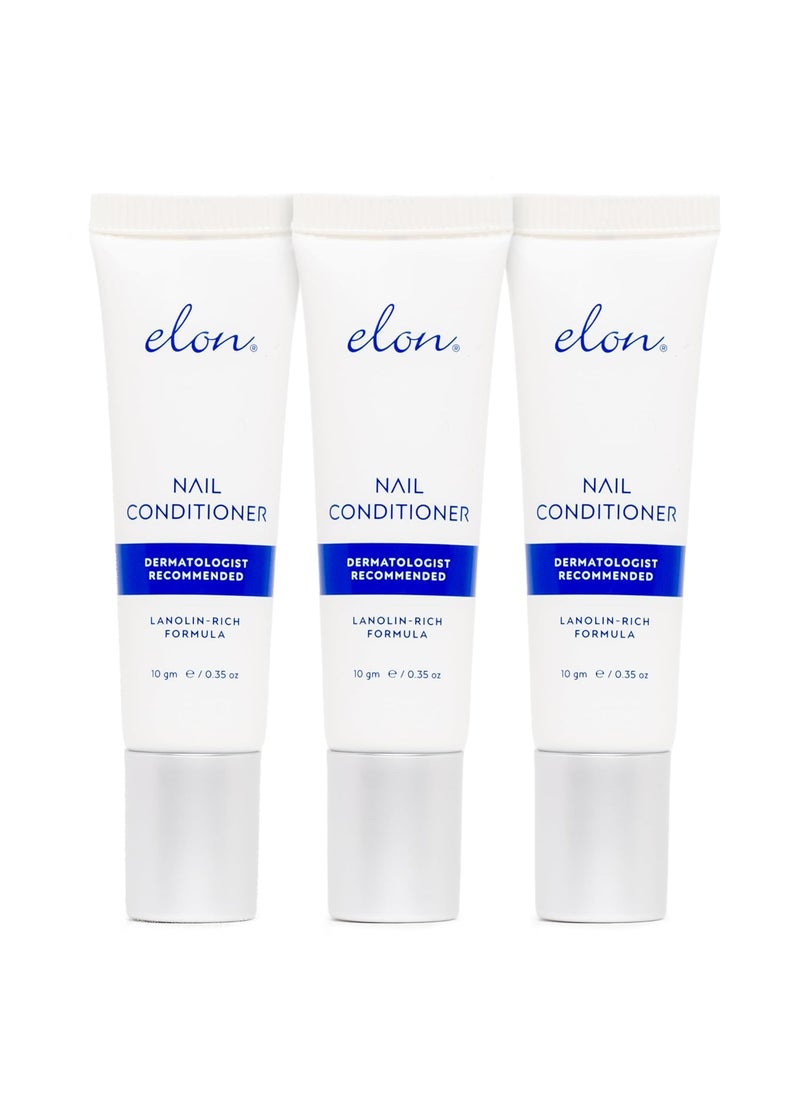 Elon - Elon Lanolin-Rich Nail Conditioner, Strengthens Nails & Protects Cuticles (10g tube, 3 Pack) - Image 1