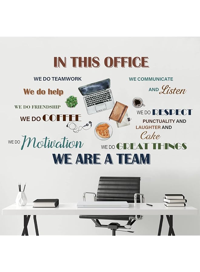 erorex Office Inspirational Quotes Positive Sayings Peel Stick Wall Decals Stickers Colorful Motivational Lettering Teamwork Decorations Company Art Home Decor Gift Dls Us Mfa 059 Fba - Image 1