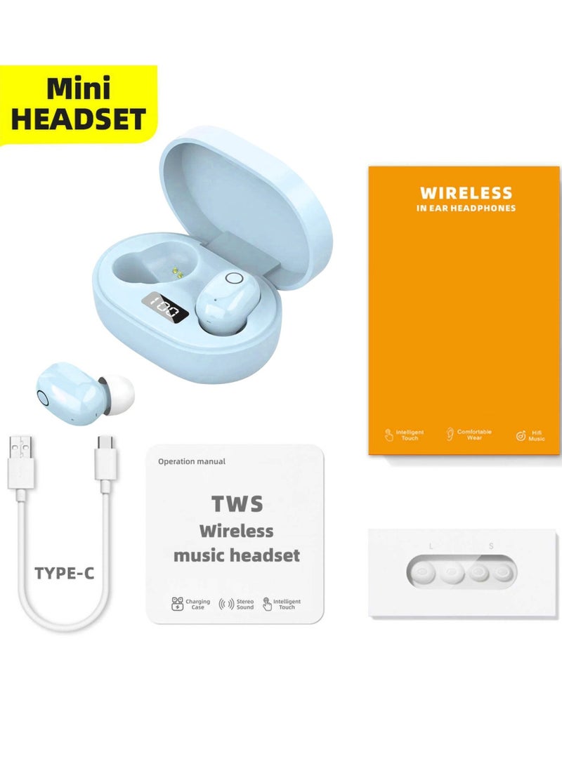 general Classic Mini Headset J15 Smart Earbuds TWS Bluetooth Headphones with LED Power Display Built-in High-Definition Microphone, Intelligent Noise Reduction HiFi Sound Quality Deep Bass Smart Touch Control - Image 2