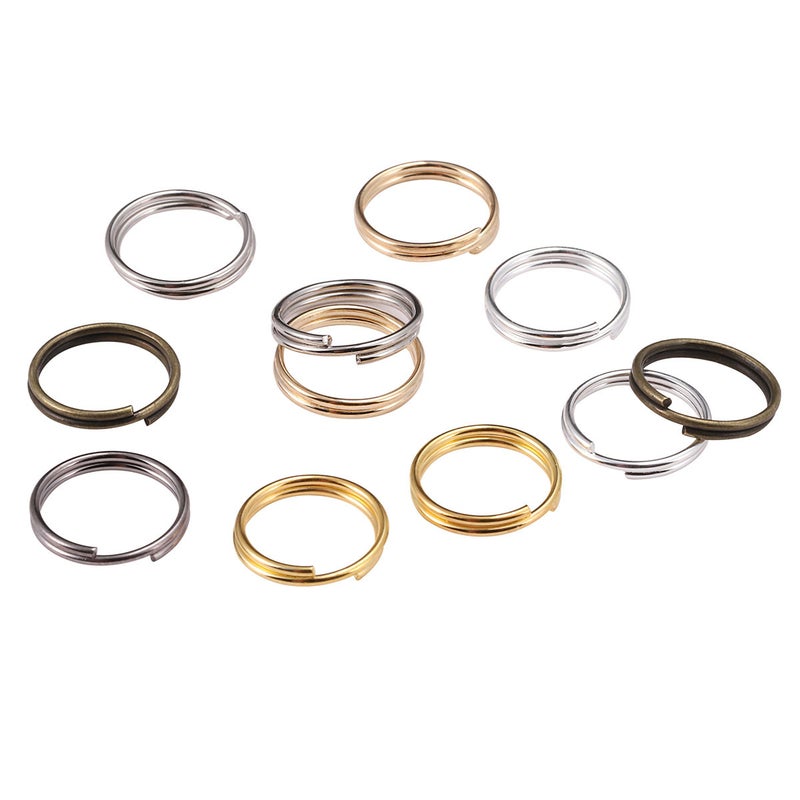 DIY Keychain Accessory Material Double Ring Iron Loop Random color mixing