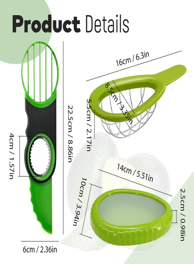 FALESHOS 3 Piece Avocado Slicer Set, Includes Avocado Slicer, Avocado Cutter and Avocado Storage Container, Dishwasher Safe, for Avocado Cutting and Peeling, Essential Mashing Kitchen Tool - Image 2