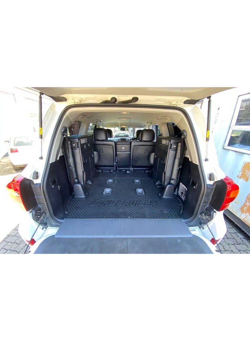  م م ذ ح م ش ﻦﻔﻳرد بطانة مطاطية لصندوق الأمتعة لسيارة لاند كروزر سلسلة 200 - فتحات المقعد اليسرى - Image 2