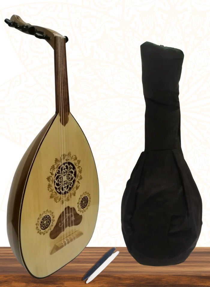 Al-Karz Music Half Lux Oud with Bag and 2 Picks - Image 1