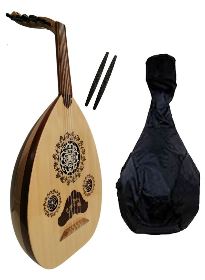 Al-Karz Music - Half Lux Oud with Bag and 2 Picks - Image 1