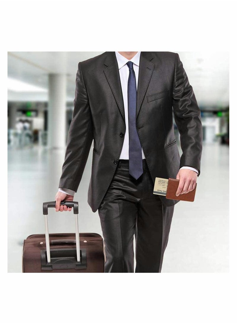 SYOSI - Travel Wallet Passport Holder Blocking Leather Passport Cover Case with Wallet for Credit Card, Money, Boarding, Passport Holder Protector for Men Women (Black) - Image 1