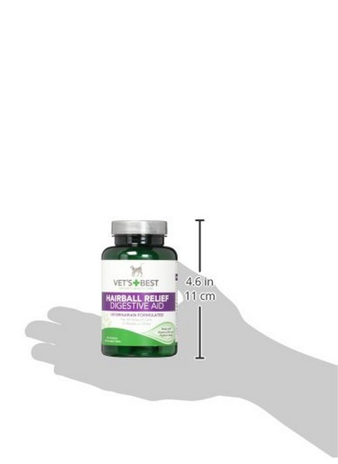 Vet's Best Vet’s Best Cat Hairball Relief Digestive Aid, Vet Formulated Hairball Support Remedy, Hairball Relief for Cats, Classic Chicken Flavor, 60 Chewable Tablets  - Image 3