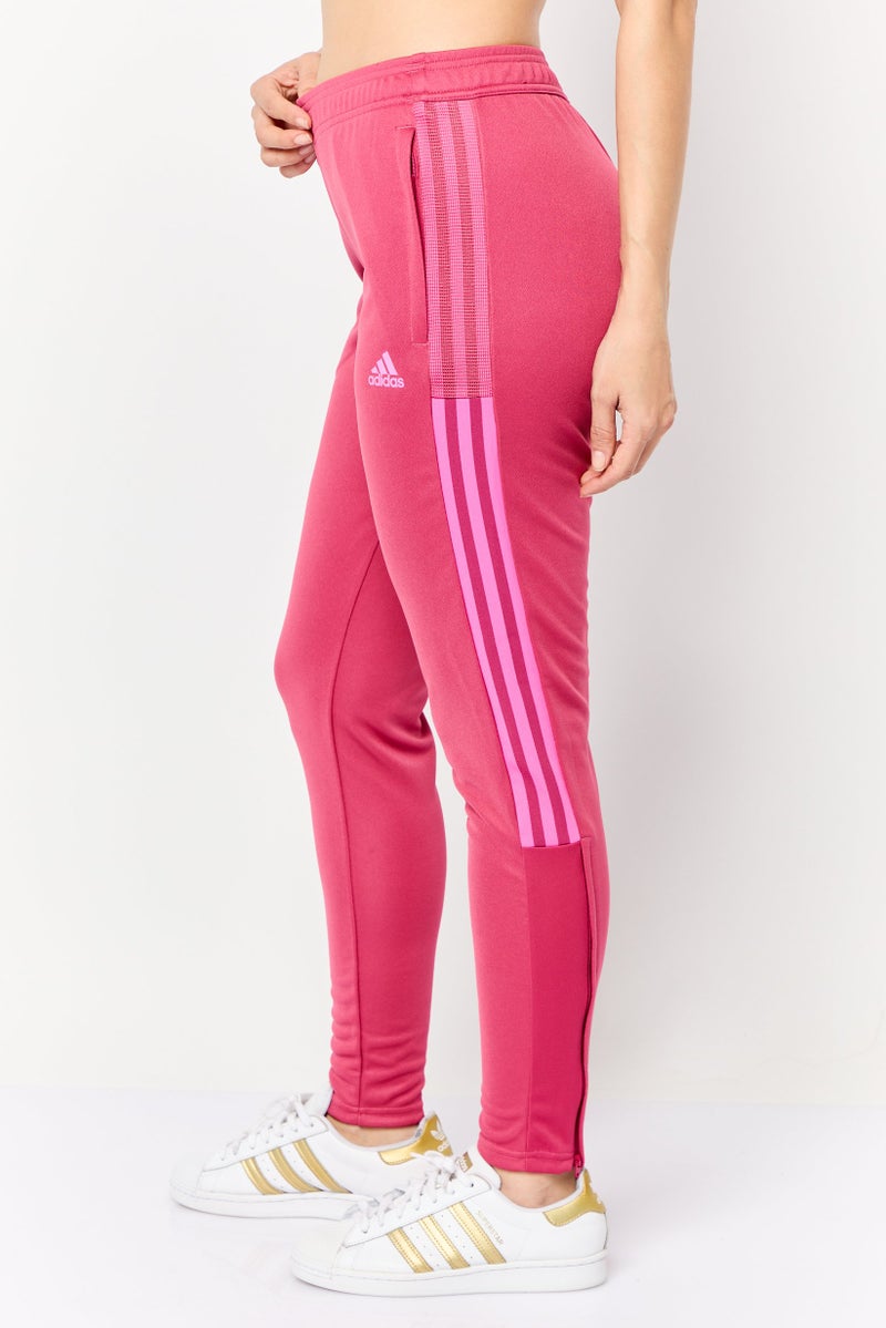 Adidas Women Regular Fit Brand Logo Football Trackpants, Wild Pink - Image 3