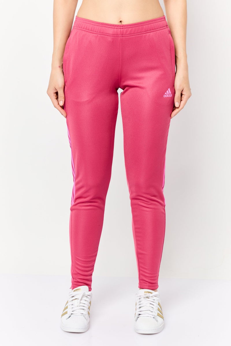 Adidas Women Regular Fit Brand Logo Football Trackpants, Wild Pink - Image 1