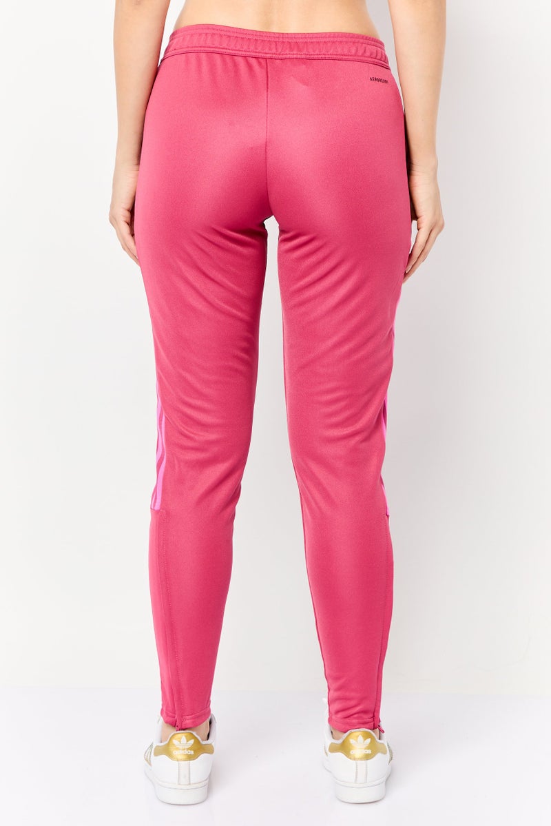 Adidas Women Regular Fit Brand Logo Football Trackpants, Wild Pink - Image 4