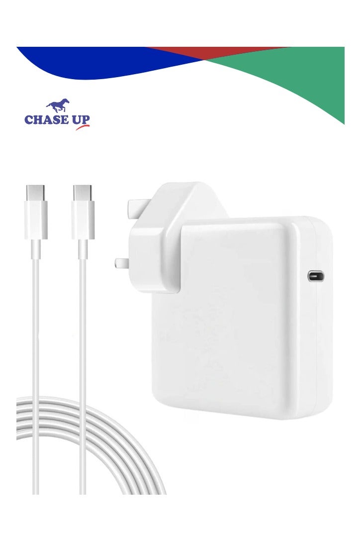 Chase Up 96W USB-C Fast Charger Replacement Type C Power Adapter for MacBook Pro 16/15/14/13'', Air, 12'' - Includes USB-C to C Cable (6.57ft/2m) - Image 1