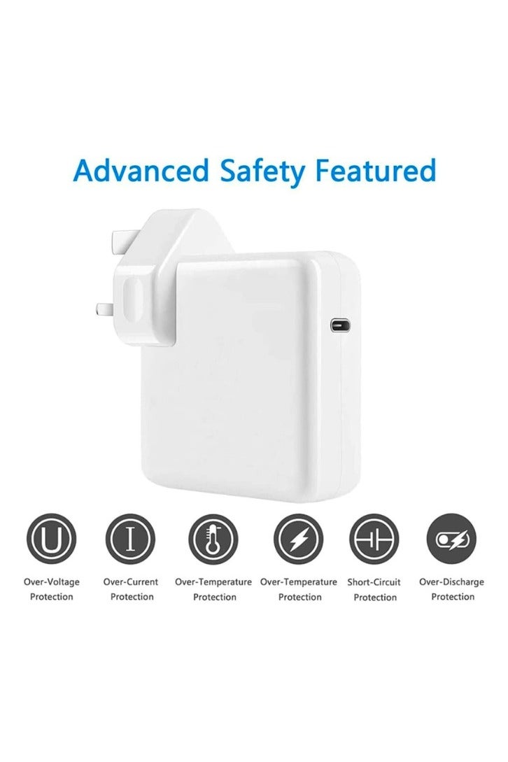 Chase Up 96W USB-C Fast Charger Replacement Type C Power Adapter for MacBook Pro 16/15/14/13'', Air, 12'' - Includes USB-C to C Cable (6.57ft/2m) - Image 3