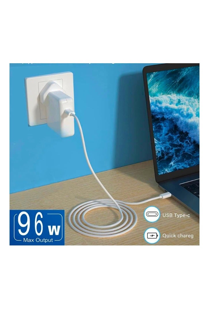 Chase Up 96W USB-C Fast Charger Replacement Type C Power Adapter for MacBook Pro 16/15/14/13'', Air, 12'' - Includes USB-C to C Cable (6.57ft/2m) - Image 4