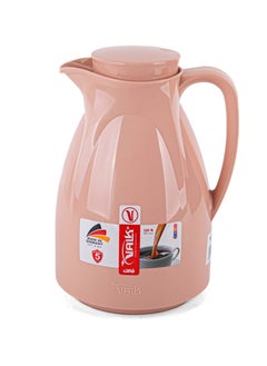 Valk Vacuum Flask With Double Wall Glass 600 Ml  Wide Mouth With Anti-Leakage Cap Double Walled Travel Mug  Mocca Color  - Image 3