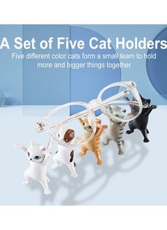 KASTWAVE Cat Coffin Dance Cat Pen Holder for Desk Cute Cat Office Supplies Funny Dancing Cat Pencil Holder Cat Pens Holder Five Cats Valentines Day Gifts Birthday Gifts for Men Dad Women Kids  - Image 2