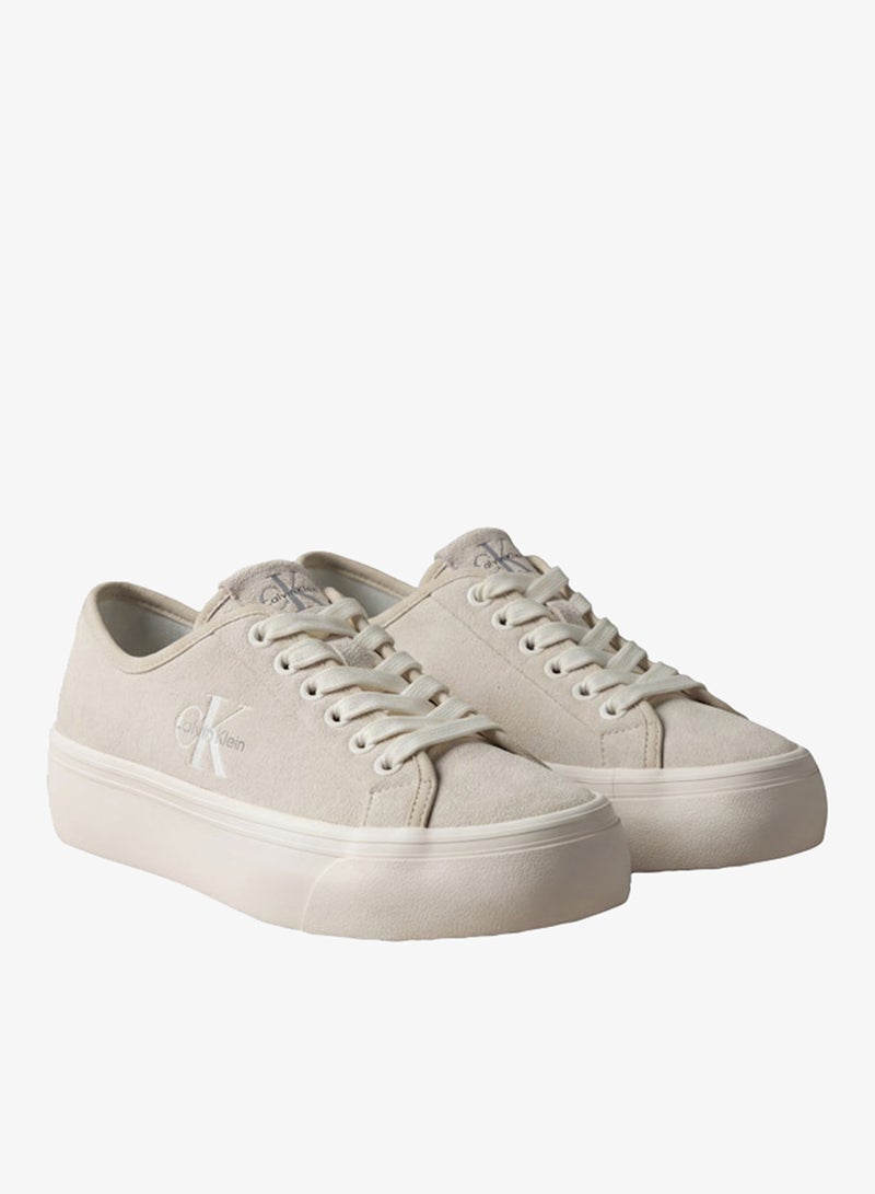 CALVIN KLEIN Suede Mix Vulcanised Flatform Trainers - Image 3