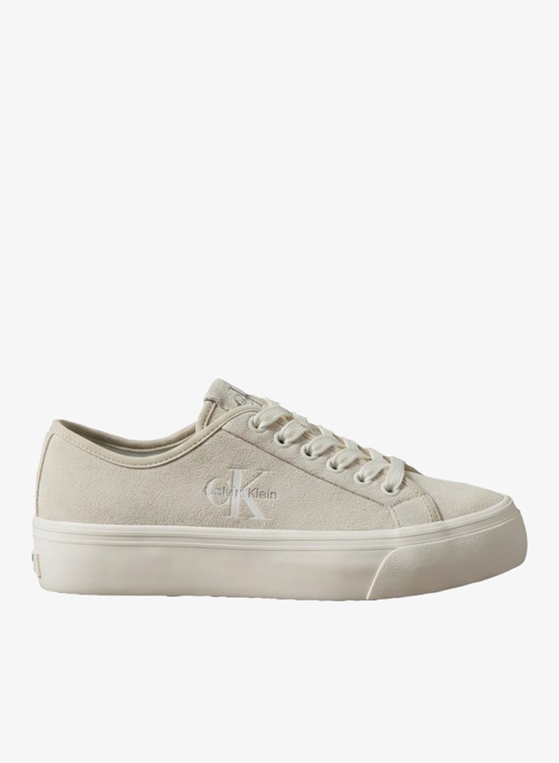 CALVIN KLEIN Suede Mix Vulcanised Flatform Trainers - Image 1