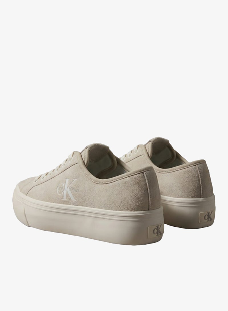 CALVIN KLEIN Suede Mix Vulcanised Flatform Trainers - Image 4