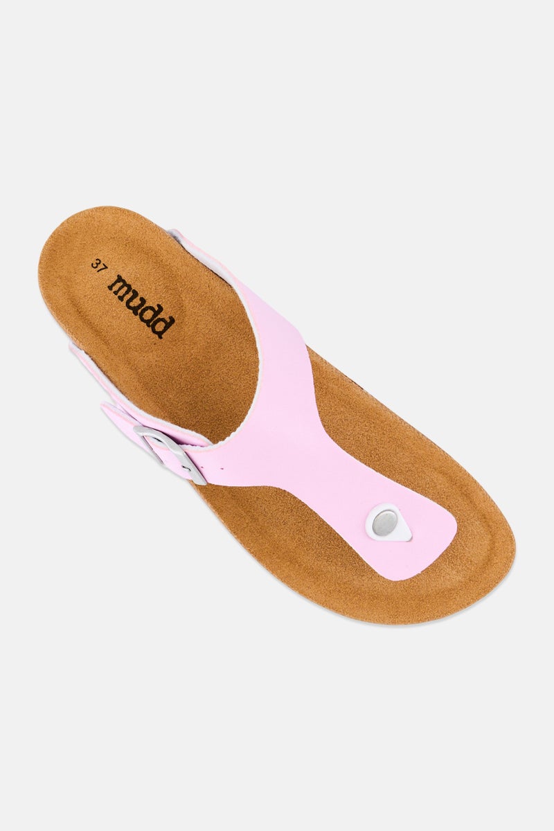 Mudd Women Slip On Cork Sandals, Pink - Image 4