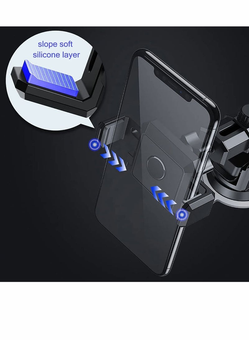 KASTWAVE Car Phone Mount, Dashboard/Air Vent/Windshield Phone Holder for Car 360° Rotation&Extended Arm Stable Car Phone Holder Fit for All Phones - Image 4