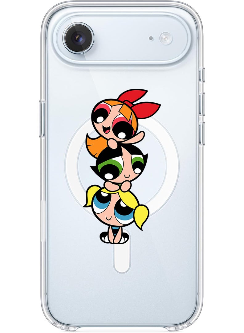 Theodor Magnetic Case for Apple iPhone 17 Air Compatible with MagSafe Wireless Charging, Shockproof Phone Bumper Cover - Powerpuff - Image 1