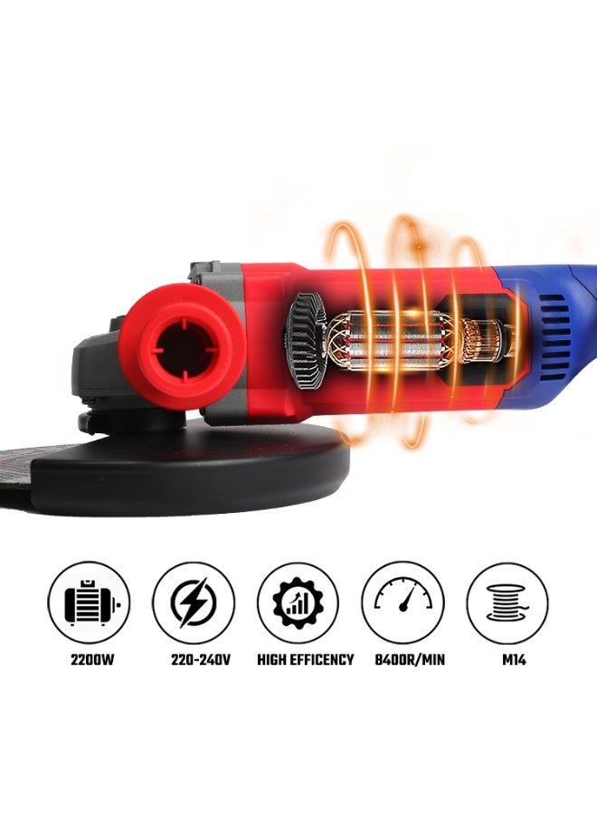 WORKPRO 180mm 2200W PROFESSIONAL ANGLE GRINDER - Image 4