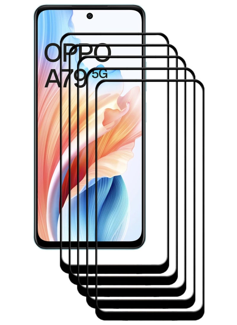 ACLIX 5 Pieces Antistatic ESD Dustproof Premium Quality High Definition Tempered Glass Screen Protector Designed For Oppo A79 - Image 1