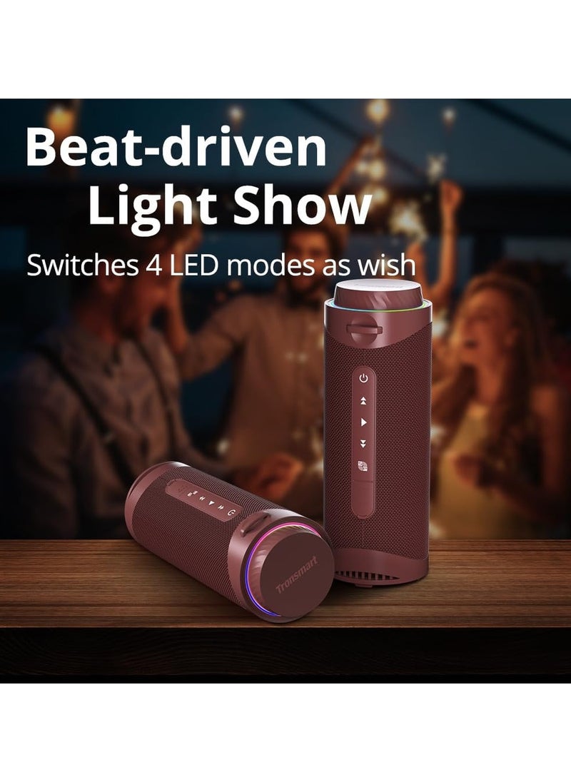 Tronsmart T7 30W Waterproof Portable Speaker, SouldPulse Audio with 360 Surround Sound, Bluetooth V5.3, IPX7 Waterproof, TWS, Battery 4000mAh, Custom EQ via APP - Dark Red - pzsku/ZB4C36C546A196CCDB8D2Z/45/_/1722854109/b7aea4e7-5852-4dd4-9d10-49abd56cd42a