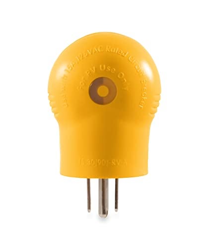 Camco 55325 15 AMP Male / 30 AMP Female 90 Degree Electrical Adapter, Yellow - Image 5