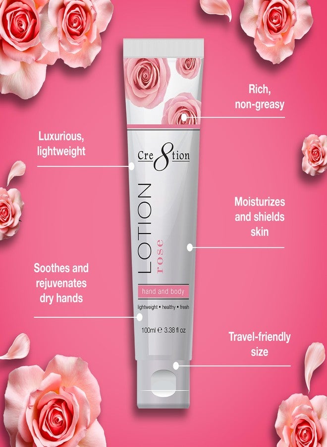 Cre8tion Spa Rose Hand & Body Lotion, Luxurious Lightweight Moisturizer for Silky, Smooth Skin, 3.3 Fl Oz - Image 3