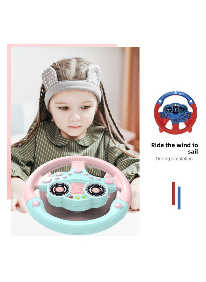 Shake The Sound Of The Same Co-pilot Steering Wheel With Base Simulation Driving Simulation Steering Wheel Baby Early Education With Base-Color:Ps-001 Chinese-steering Wheel With Base-yellow 514g