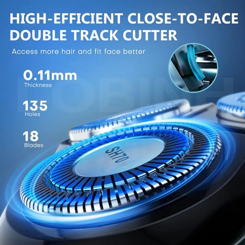 TGSBHIO SH70/71 Replacement Heads Blades Fit for Philips Norelco Series 7000, New Upgraded SH70 Double Blades for norelco 7000 Replacement Heads - Image 2